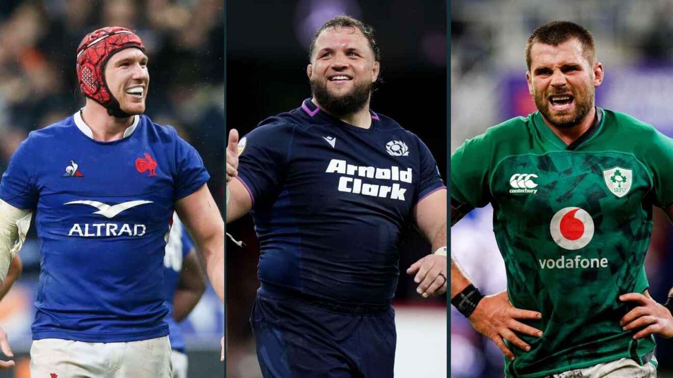 France's Bernard Le Roux, Scotland's Pierre Schoeman and Ireland's CJ Stander.