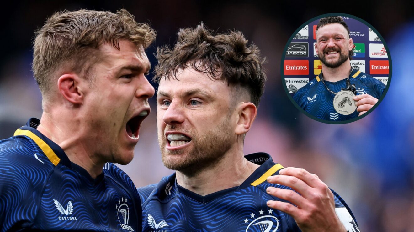 two layer image of Leinster versus Toulon