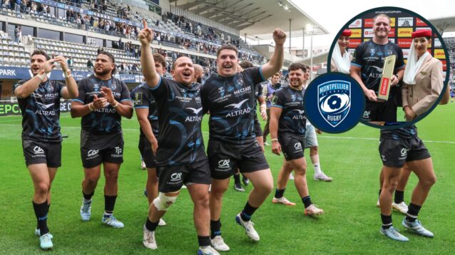 two layer image of Montpellier players and Lenni Nouchi