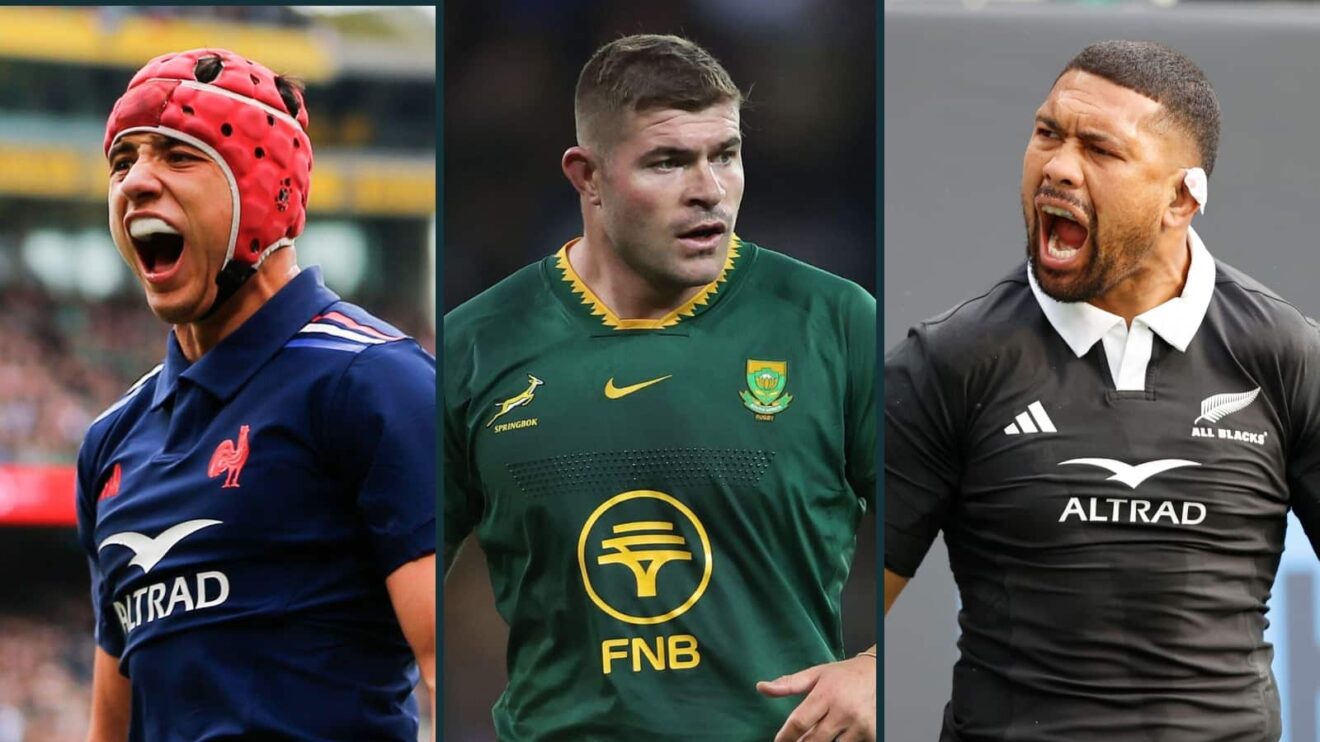 Louis Biellie-Biarrey, Malcolm Marx and Ardie Savea.