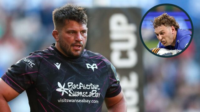 A two layered image of Tom Botha (left) and Bayley Kuenzle (right)